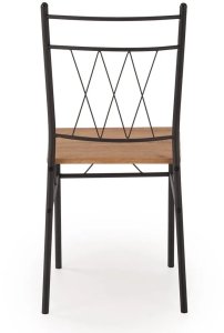 Zestaw FAUST stół + 4 krzesła dąb naturalny/czarny HALMAR 13