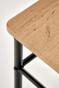 Zestaw FAUST stół + 4 krzesła dąb naturalny/czarny HALMAR 16