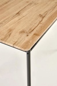 Zestaw FAUST stół + 4 krzesła dąb naturalny/czarny HALMAR 17