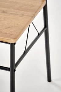 Zestaw FAUST stół + 4 krzesła dąb naturalny/czarny HALMAR 19