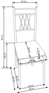 Zestaw FAUST stół + 4 krzesła dąb naturalny/czarny HALMAR 20