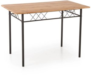 Zestaw FAUST stół + 4 krzesła dąb naturalny/czarny HALMAR 4