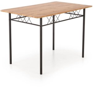 Zestaw FAUST stół + 4 krzesła dąb naturalny/czarny HALMAR 5