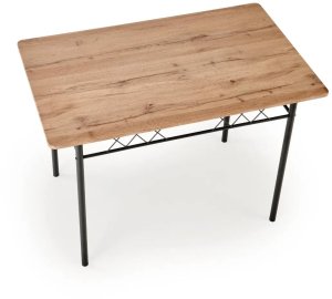 Zestaw FAUST stół + 4 krzesła dąb naturalny/czarny HALMAR 7