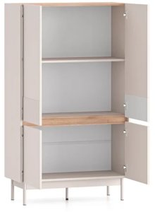 Komoda wysoka DUMI 04 4D 90 kaszmirowa/dąb cremona ML MEBLE 2