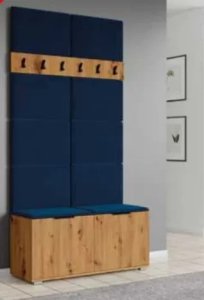 Wieszak do przedpokoju CLIF W-50 dąb artisan/czarny HALMAR 3