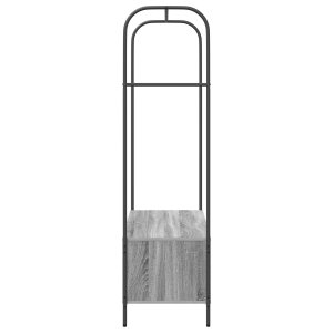 vidaXL Wieszak na ubrania z półkami szary sonoma 100x44x160 cm 4