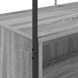 vidaXL Wieszak na ubrania z półkami szary sonoma 100x44x160 cm 5