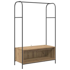 vidaXL Wieszak na ubrania z półkami z dębu 100x44x160 cm 2