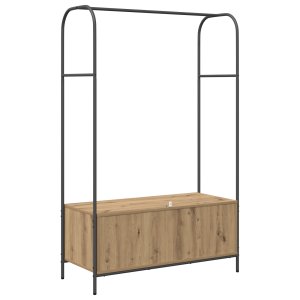 vidaXL Wieszak na ubrania z półkami z dębu 100x44x160 cm 5