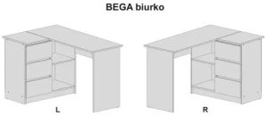 Biurko Halmar Bega Białe 3