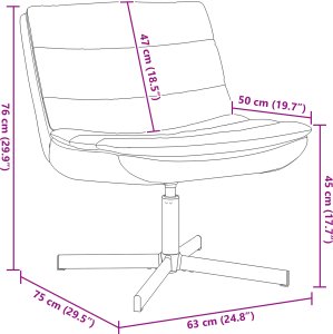 vidaXL Fotel obrotowy Brązowy Sztuczna skóra Średni Ergonomiczny 10