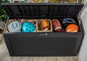 Skrzynia ogrodowa Keter Skrzynia do przechowywania Samoa Rattan Box 270L beżowy 29209570587 4