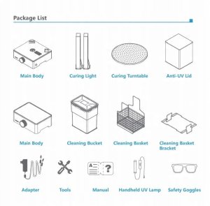 Zestaw do mycia i utwardzania wydruków 3D ELEGOO Mercury XS 7