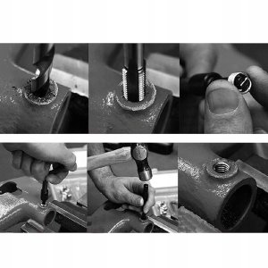 Zestaw do naprawy gwintów, gwintowniki 131el. M5-M12 7