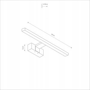 Kinkiet Nowodvorski Cezanne 10670 kinkiet lampa ścienna IP44 1x12W LED 3000K czarny 15