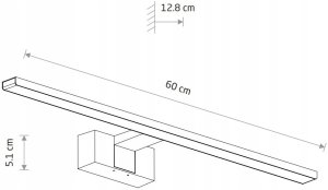 Kinkiet Nowodvorski Cezanne 10670 kinkiet lampa ścienna IP44 1x12W LED 3000K czarny 3