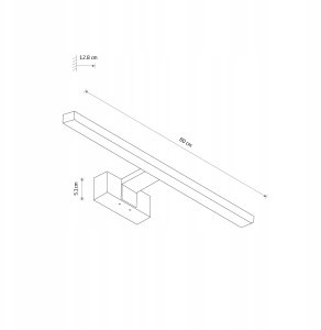 Kinkiet Nowodvorski Cezanne 10678 kinkiet lampa ścienna IP44 1x15W LED 4000K czarny 13