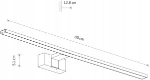Kinkiet Nowodvorski Cezanne 10678 kinkiet lampa ścienna IP44 1x15W LED 4000K czarny 2
