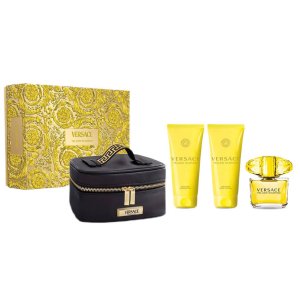 Versace Yellow Diamond edt 90ml + balsam do ciała 100ml + żel pod prysznic 100ml + kosmetyczka 1