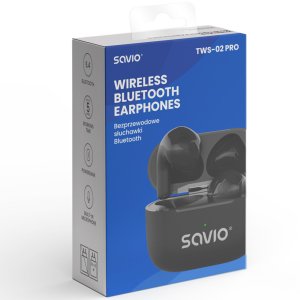 Słuchawki Savio Słuchawki z mikrofonem TWS-02 PRO bezprzewodowe Bluetooth 7