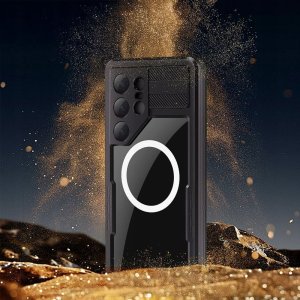 Futerał wodoodporny SHELLBOX MARS z metalowym ringiem do SAMSUNG S25 Ultra czarny 6