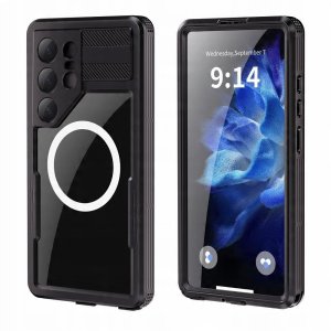 Futerał wodoodporny SHELLBOX MARS z metalowym ringiem do SAMSUNG S25 Ultra czarny 7