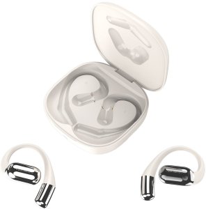 4smarts Open-Ear Bluetooth Kopfhörer SkyBuds AI Screen, beige 4
