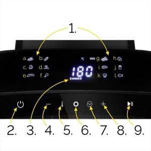 Frytkownica beztłuszczowa Yoer Air Fryer Frytkownica beztłuszczowa FryVision AF04BK 12