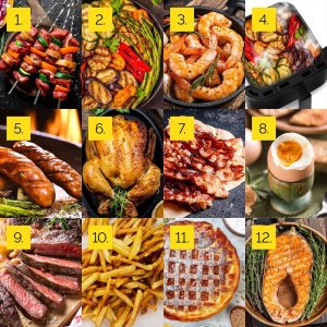 Frytkownica beztłuszczowa Yoer Air Fryer Frytkownica beztłuszczowa FryVision AF04BK 9