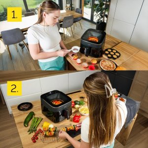 Frytkownica beztłuszczowa Yoer Air Fryer Frytkownica beztłuszczowa FryVision AF04BK 10