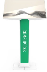 Compulocks Brandable VESA Floor Stand for Screens Up to 32 Inches - Aufstellung - fur LCD-Display - brandable, mit grosser Basisplatte - weiss - Bildschirmgrosse: bis zu 81,3 cm (bis zu 32 Zoll) - Bodenaufstellung 3