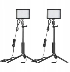 Zestaw studyjny Neewer ZC-10S dwie lampy LED + filtry + statywy 1