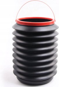 Składany pojemnik wiaderko do samochodu 4L czarny 3