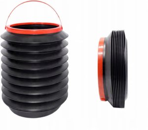 Składany pojemnik wiaderko do samochodu 4L czarny 4