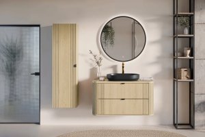 Comad Szafka pod umywalkę OVALIA CREMONA 2S 100cm dąb cremona COMAD 6