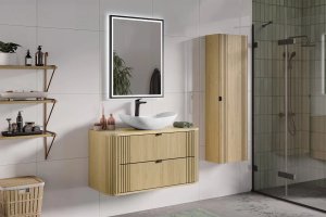 Comad Szafka pod umywalkę OVALIA CREMONA 2S 100cm dąb cremona COMAD 7
