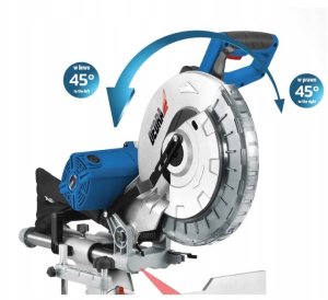 Pilarka ukosowa 305mm 2000W z posuwem, pochył 2 strony 2