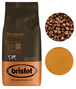 Bristot Buongusto kawa ziarnista do ekspresu czarna 1kg 2