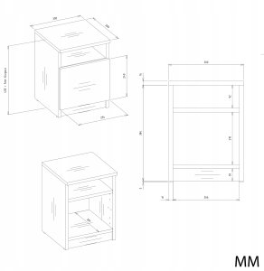 Szafka nocna GALAX 30/1D ARTISAN 5