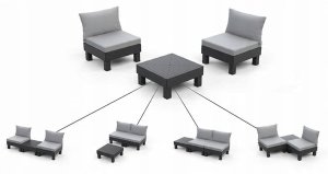 Darza mebelu komplekts Elements Balcony Set peleks/gaisi peleks 8711245158013 8