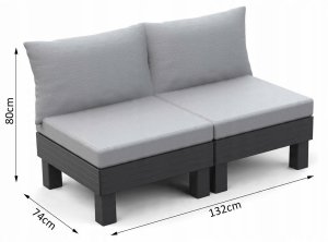 Darza divans divvietigs Elements 2 Seater peleks/gaisi peleks 8711245158037 10