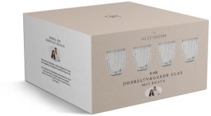 OH - Dobbeltvæggede glas m. riller - 4 pak 2