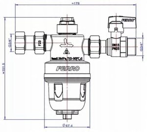 FMDS20 / FERRO / MAGNETYCZNY SEPARATOR ZANIECZYSZCZEŃ 3/4 5