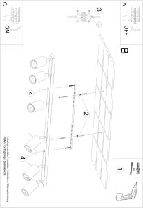 Listwa oświetleniowa RING 6L ochra czerwona SOLLUX  LIGHTING 10