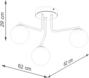 Lampa wisząca Astro Lighting Żyrandol ASTRAL 3 czarny SOLLUX LIGHTING 8