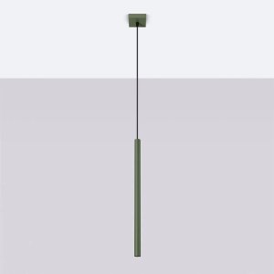 Lampa wisząca PASTELO 1 zielona oliwka SOLLUX  LIGHTING 1