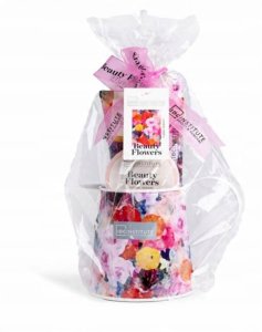 Rinkinys IDC institute Beauty Flowers: muilas, 90 g + rankų kremas, 90 ml 1