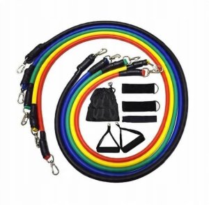 OstroVit Zestaw 5 gum oporowych do ćwiczeń Ekspander one size 3