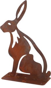 DECORATION HARE RUST 19.3X10X27CM 1